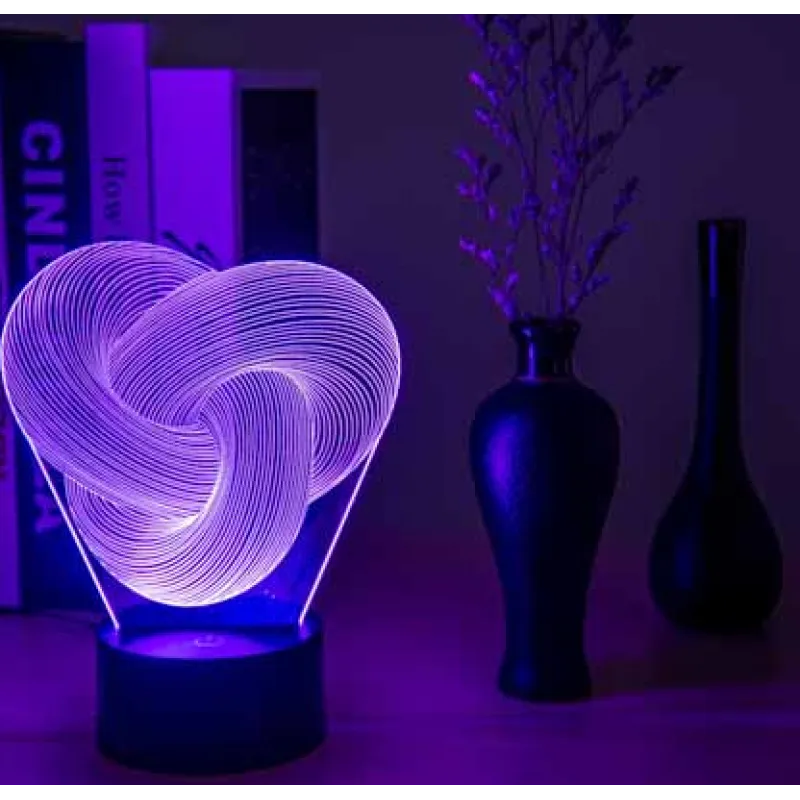 Twist Abstract LED 3D Night Light Touch Colorful Acrylic 3D Table Lamp Decoration Lighting Baby Sleeping Mood Lamp Best Gift