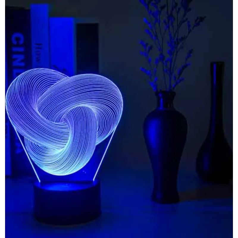 Twist Abstract LED 3D Night Light Touch Colorful Acrylic 3D Table Lamp Decoration Lighting Baby Sleeping Mood Lamp Best Gift