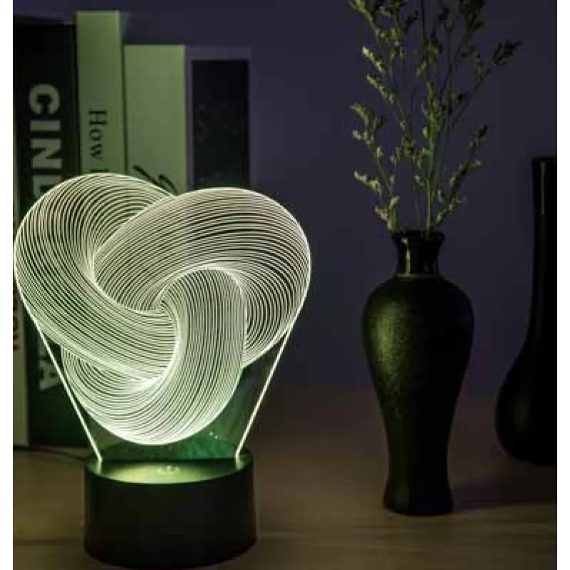 Twist Abstract LED 3D Night Light Touch Colorful Acrylic 3D Table Lamp Decoration Lighting Baby Sleeping Mood Lamp Best Gift