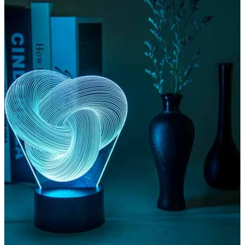 Twist Abstract LED 3D Night Light Touch Colorful Acrylic 3D Table Lamp Decoration Lighting Baby Sleeping Mood Lamp Best Gift