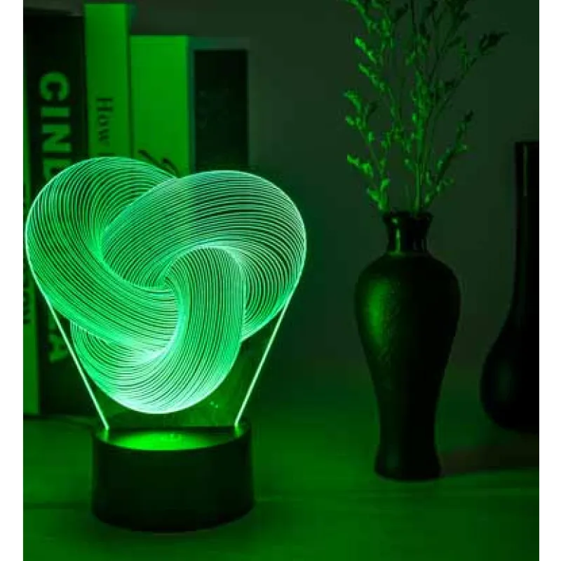 Twist Abstract LED 3D Night Light Touch Colorful Acrylic 3D Table Lamp Decoration Lighting Baby Sleeping Mood Lamp Best Gift