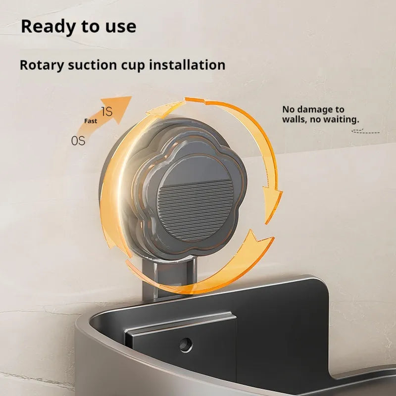 Suction-Cup No-Drill Triangle Shelf
