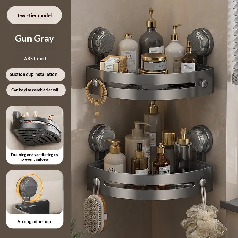 Suction-Cup No-Drill Triangle Shelf