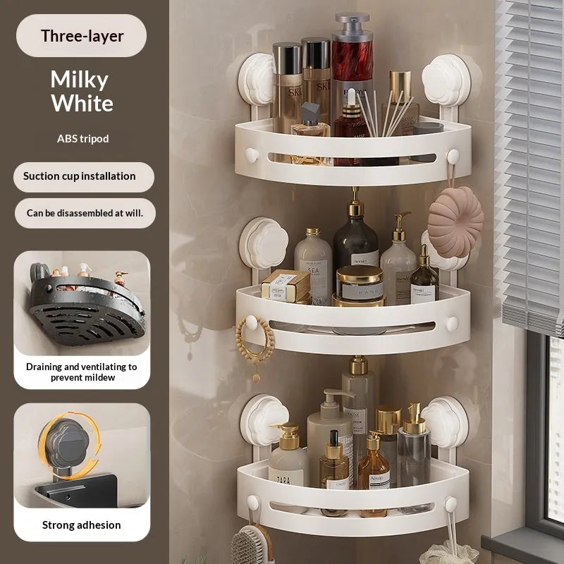 Suction-Cup No-Drill Triangle Shelf