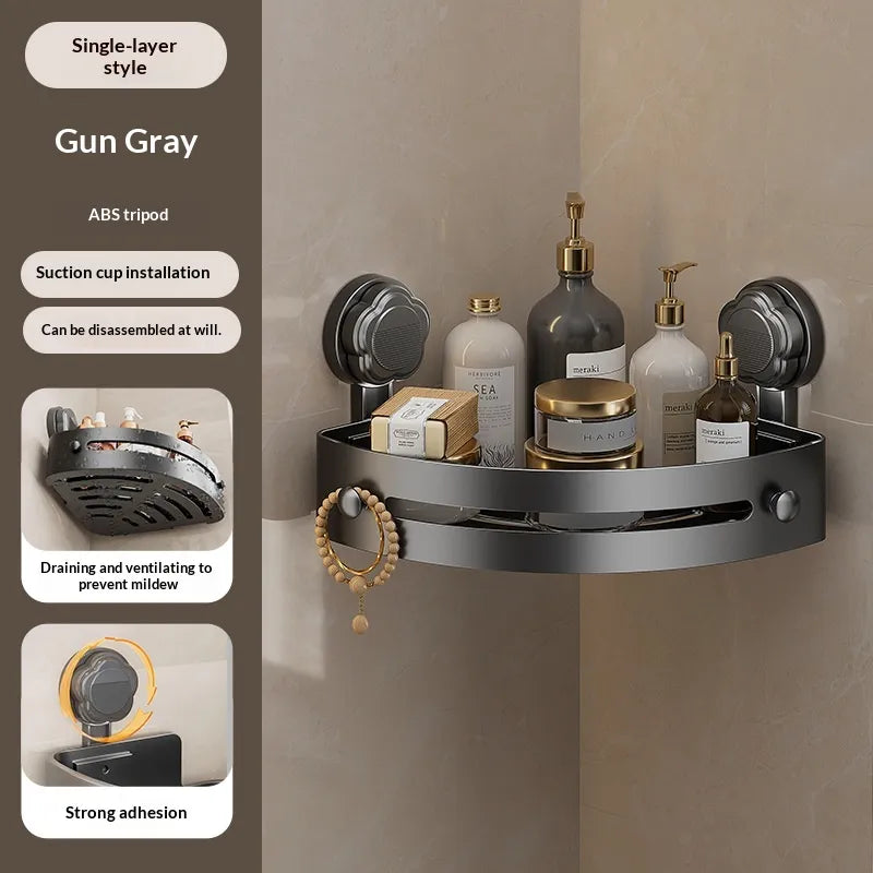 Suction-Cup No-Drill Triangle Shelf