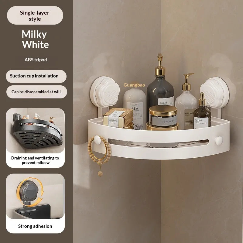 Suction-Cup No-Drill Triangle Shelf